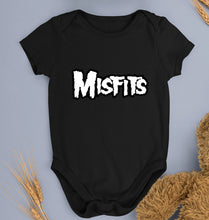 Load image into Gallery viewer, Misfits Kids Romper For Baby Boy/Girl-0-5 Months(18 Inches)-Black-Ektarfa.online
