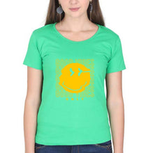 Load image into Gallery viewer, Good Vibes Emoji T-Shirt for Women-flag green-Ektarfa.online
