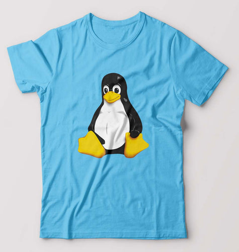 Linux T-Shirt for Men-Light Blue-Ektarfa.online