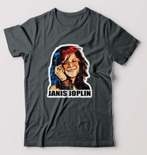 Load image into Gallery viewer, Janis Joplin T-Shirt for Men-Steel grey-Ektarfa.online
