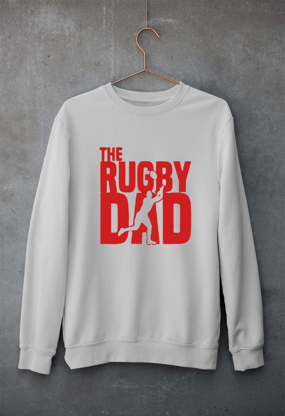 Rugby Dad Unisex Sweatshirt for Men/Women-Grey Melange-Ektarfa.online