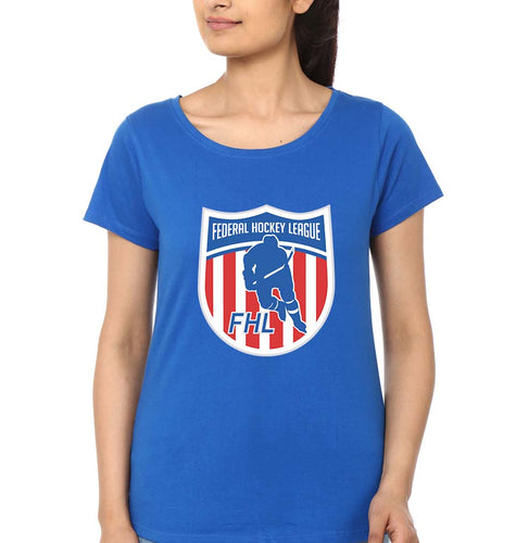 Federal Hockey League T-Shirt for Women-Royal Blue-Ektarfa.online