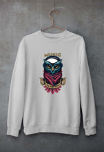 Load image into Gallery viewer, Owl Music Unisex Sweatshirt for Men/Women-S(40 Inches)-Grey Melange-Ektarfa.online
