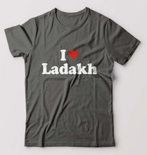 Load image into Gallery viewer, I Love Ladakh T-Shirt for Men-Charcoal-Ektarfa.online
