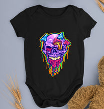 Load image into Gallery viewer, Trippy Psychedelic Skull Romper For Baby Boy/Girl-Black-Ektarfa.online
