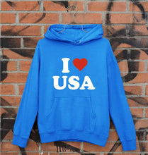 Load image into Gallery viewer, I Love USA Unisex Hoodie for Men/Women-Royal Blue-Ektarfa.online
