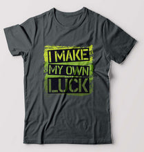 Load image into Gallery viewer, Luck T-Shirt for Men-S(38 Inches)-Steel grey-Ektarfa.online
