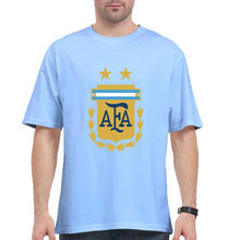 Load image into Gallery viewer, Argentina Football Oversized T-Shirt for Men-Baby Blue-Ektarfa.online
