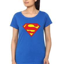 Load image into Gallery viewer, Superman T-Shirt for Women-XS(32 Inches)-Royal Blue-Ektarfa.online
