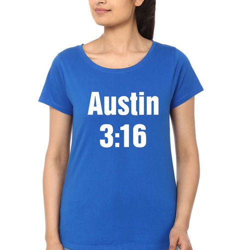 Stone Cold Steve Austin (WWE) T-Shirt for Women-Royal Blue-Ektarfa.online
