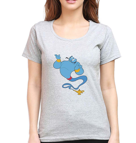 Aladdin Genie(Jinn) T-Shirt for Women-Grey Melange-Ektarfa.online