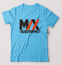 Load image into Gallery viewer, Max Verstappen T-Shirt for Men-S(38 Inches)-Light Blue-Ektarfa.online
