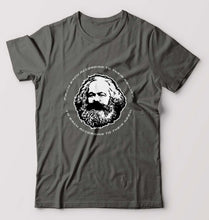 Load image into Gallery viewer, Karl Marx T-Shirt for Men-S(38 Inches)-Charcoal-Ektarfa.online
