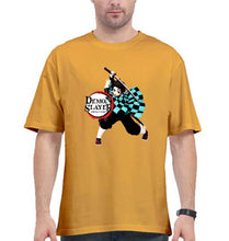 Load image into Gallery viewer, Demon Slayer Oversized T-Shirt for Men-Golden Yellow-Ektarfa.online
