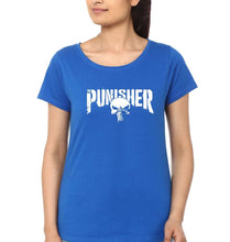 Load image into Gallery viewer, Punisher T-Shirt for Women-XS(32 Inches)-Royal Blue-Ektarfa.online
