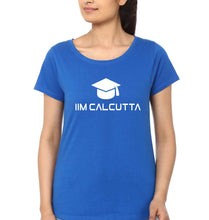 Load image into Gallery viewer, IIM C Calcutta T-Shirt for Women-XS(32 Inches)-Royal Blue-Ektarfa.online
