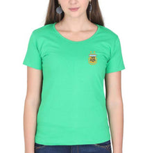 Load image into Gallery viewer, Argentina Footbal T-Shirt for Women-Flag Green-Ektarfa.online
