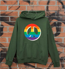 Load image into Gallery viewer, Peace Pride Unisex Hoodie for Men/Women-Dark Green-Ektarfa.online
