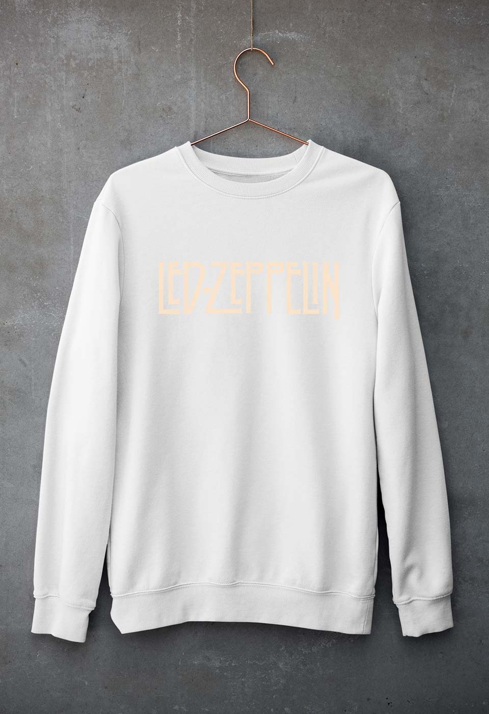 Led Zeppelin Unisex Sweatshirt for Men/Women-White-Ektarfa.online