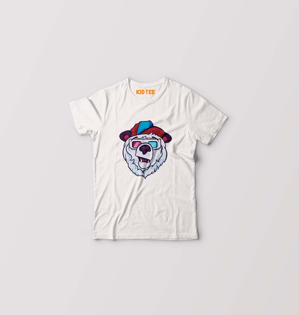 Bear Kids T-Shirt for Boy/Girl-White-Ektarfa.online