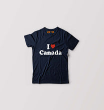 Load image into Gallery viewer, I Love Canada Kids T-Shirt for Boy/Girl-Navy Blue-Ektarfa.online
