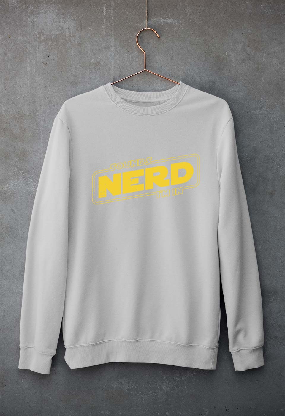 Nerd Unisex Sweatshirt for Men/Women-Grey Melange-Ektarfa.online