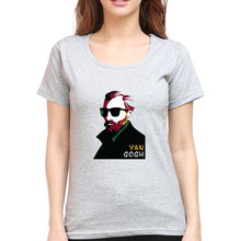 Load image into Gallery viewer, Vincent van Gogh T-Shirt for Women-Grey Melange-Ektarfa.online

