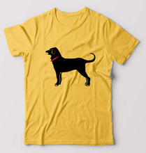 Load image into Gallery viewer, Black Dog T-Shirt for Men-Golden Yellow-Ektarfa.online
