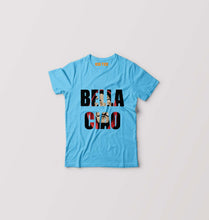 Load image into Gallery viewer, Money Heist Bella Ciao Kids T-Shirt for Boy/Girl-Light Blue-Ektarfa.online
