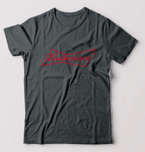Load image into Gallery viewer, Budweiser T-Shirt for Men-S(38 Inches)-Steel grey-Ektarfa.online
