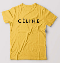 Load image into Gallery viewer, Celine T-Shirt for Men-S(38 Inches)-Golden yellow-Ektarfa.online
