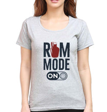 Load image into Gallery viewer, Rum T-Shirt for Women-XS(32 Inches)-Grey Melange-Ektarfa.online
