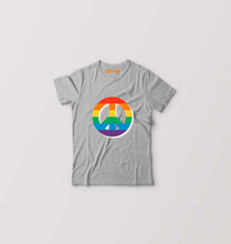 Load image into Gallery viewer, Peace Pride Kids T-Shirt for Boy/Girl-Grey Melange-Ektarfa.online
