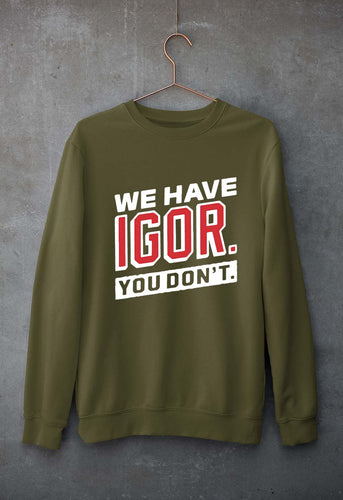 Igor Unisex Sweatshirt for Men/Women-Olive Green-Ektarfa.online