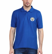 Load image into Gallery viewer, Manchester City Logo Polo T-Shirt for Men-S(38 Inches)-Royal Blue-Ektarfa.co.in
