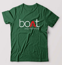Load image into Gallery viewer, Boat T-Shirt for Men-S(38 Inches)-Bottle Green-Ektarfa.online
