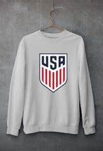 Load image into Gallery viewer, USA Football Unisex Sweatshirt for Men/Women-S(40 Inches)-Grey Melange-Ektarfa.online
