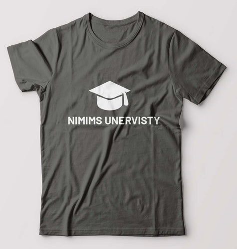 NMIMS T-Shirt for Men-Charcoal-Ektarfa.online