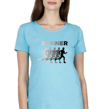 Load image into Gallery viewer, Runner Running T-Shirt for Women-SkyBlue-Ektarfa.online
