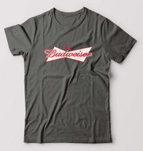 Load image into Gallery viewer, Budweiser T-Shirt for Men-S(38 Inches)-Charcoal-Ektarfa.online
