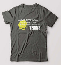 Load image into Gallery viewer, Tennis T-Shirt for Men-Charcoal-Ektarfa.online
