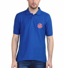 Load image into Gallery viewer, Bayern Munich Logo Polo T-Shirt for Men-S(38 Inches)-Royal Blue-Ektarfa.co.in
