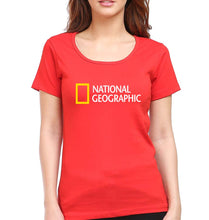 Load image into Gallery viewer, National Geographic T-Shirt for Women-XS(32 Inches)-Red-Ektarfa.online
