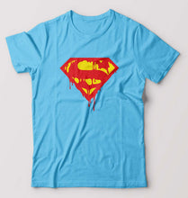 Load image into Gallery viewer, Superman T-Shirt for Men-S(38 Inches)-Light blue-Ektarfa.online
