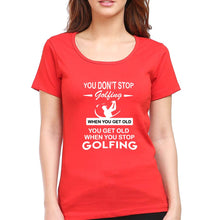 Load image into Gallery viewer, Golf T-Shirt for Women-Red-Ektarfa.online
