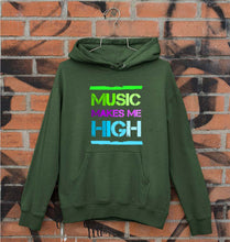 Load image into Gallery viewer, Music Makes me High Unisex Hoodie for Men/Women-S(40 Inches)-Dark Green-Ektarfa.online
