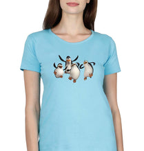 Load image into Gallery viewer, Penguins of Madagascar T-Shirt for Women-SkyBlue-Ektarfa.online
