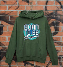 Load image into Gallery viewer, Born To be Awesome Unisex Hoodie for Men/Women-S(40 Inches)-Dark Green-Ektarfa.online
