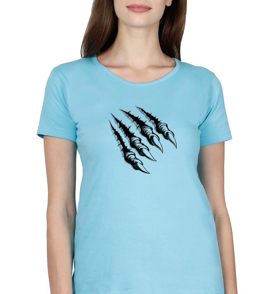 Monster T-Shirt for Women-XS(32 Inches)-SkyBlue-Ektarfa.online