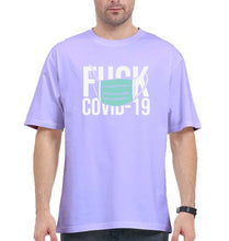 Load image into Gallery viewer, Fuck Covid Oversized T-Shirt for Men-Lavender-Ektarfa.online
